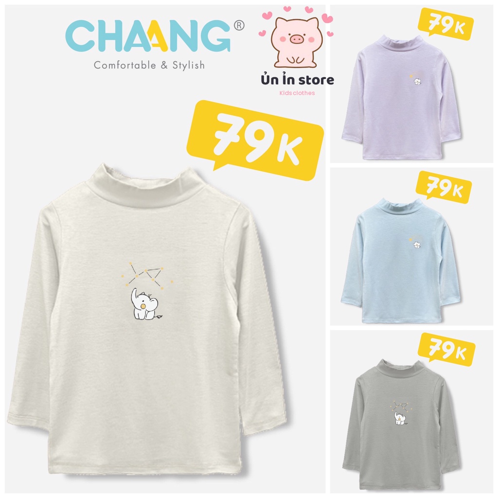 Chaang áo dài tay giữ nhiệt cổ 3 cm cho bé 2022