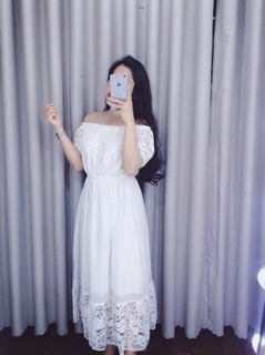 D145-ĐẦM MAXI PHỐI REN
