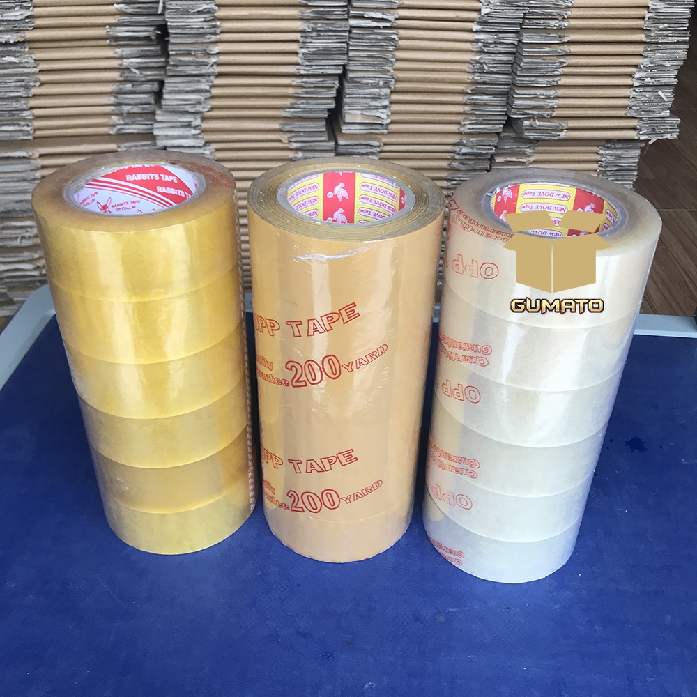 Băng keo loại 200yards, lõi 4ly, nặng 2kg loại tép keo dày siêu tiết kiệm