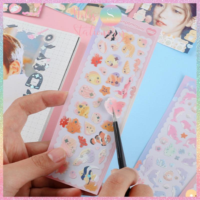 [HOTIS] [17 MẪU] Sticker trang trí card, toploader phong cách Hàn Quốc phủ ánh vàng kim