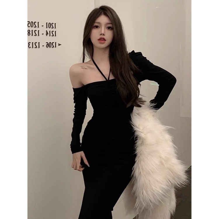 Đầm Body Trễ Vai CỔ DÂY YẾM Sexy Váy Ôm Body Ngắn Dây Cổ Yếm Tôn Dáng Siêu Đẹp VD079