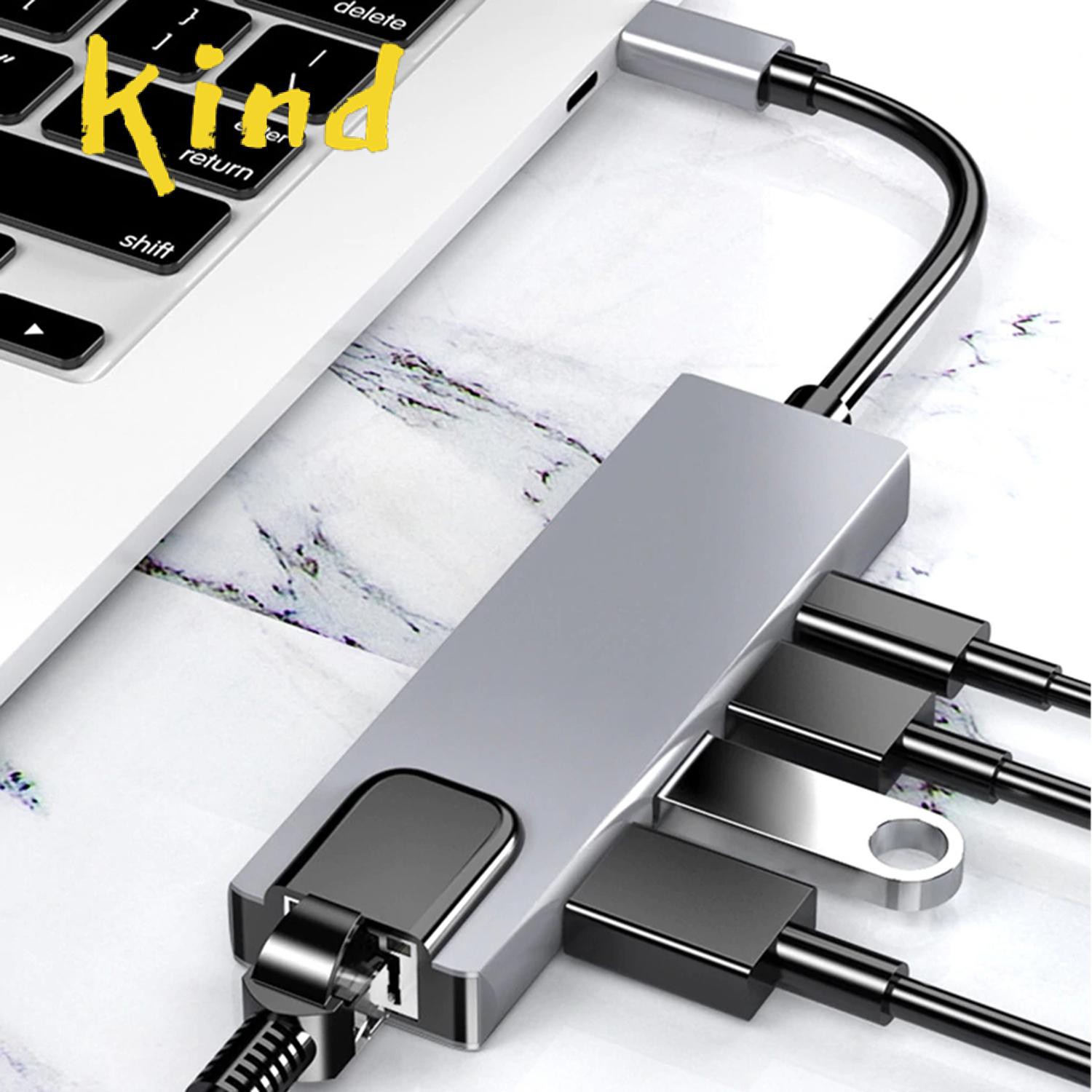 Bộ Chia Usb Type-C Hub 4k Hdmi-Compatible Pd Rj45 Ethernet Lan | BigBuy360 - bigbuy360.vn