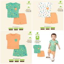 Bộ bé trai tay lơ Lullaby cotton mỏng mát