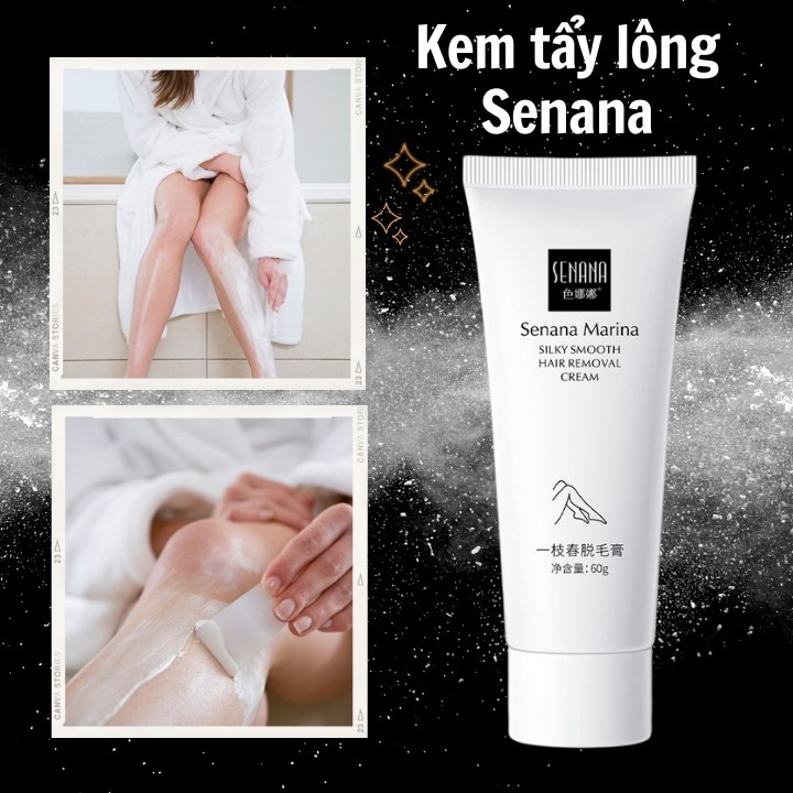 Kem tẩy lông toàn thân Senana 60g sạch nhẹ nhàng, không đau rát