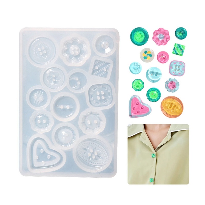 Sa Khuôn Nhựa Làm Móc Khóa Hình Nút Áo Xinh Xắn