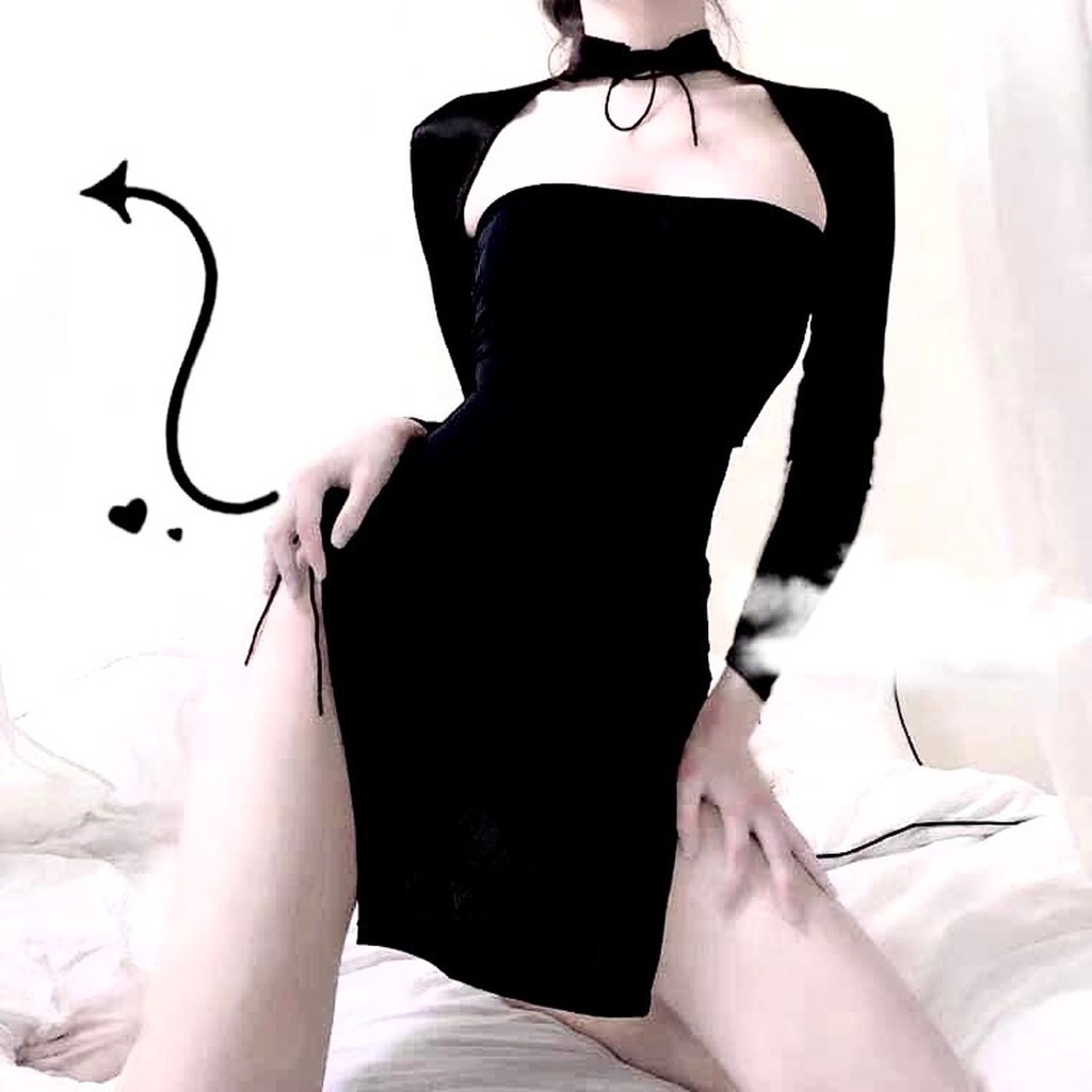 Đầm Cosplay Kèm Choker Có Cúp Sẵn