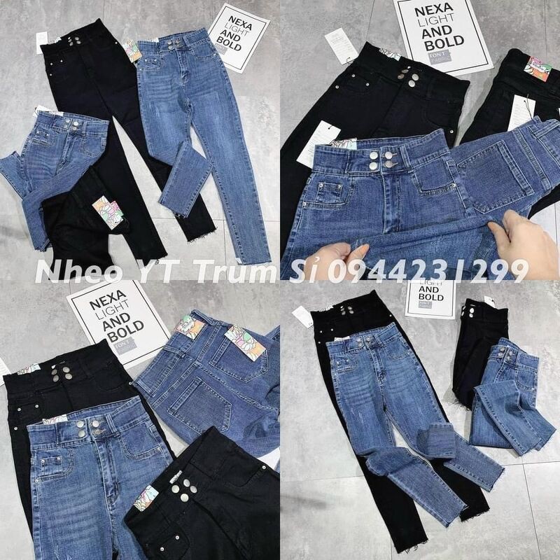 Quần bò jeans 4 khuy dáng ôm hàng đẹp