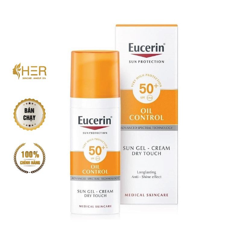 Kem chống nắng da dầu Eucerin Sun Gel-Creme Oil Control SPF 50+
