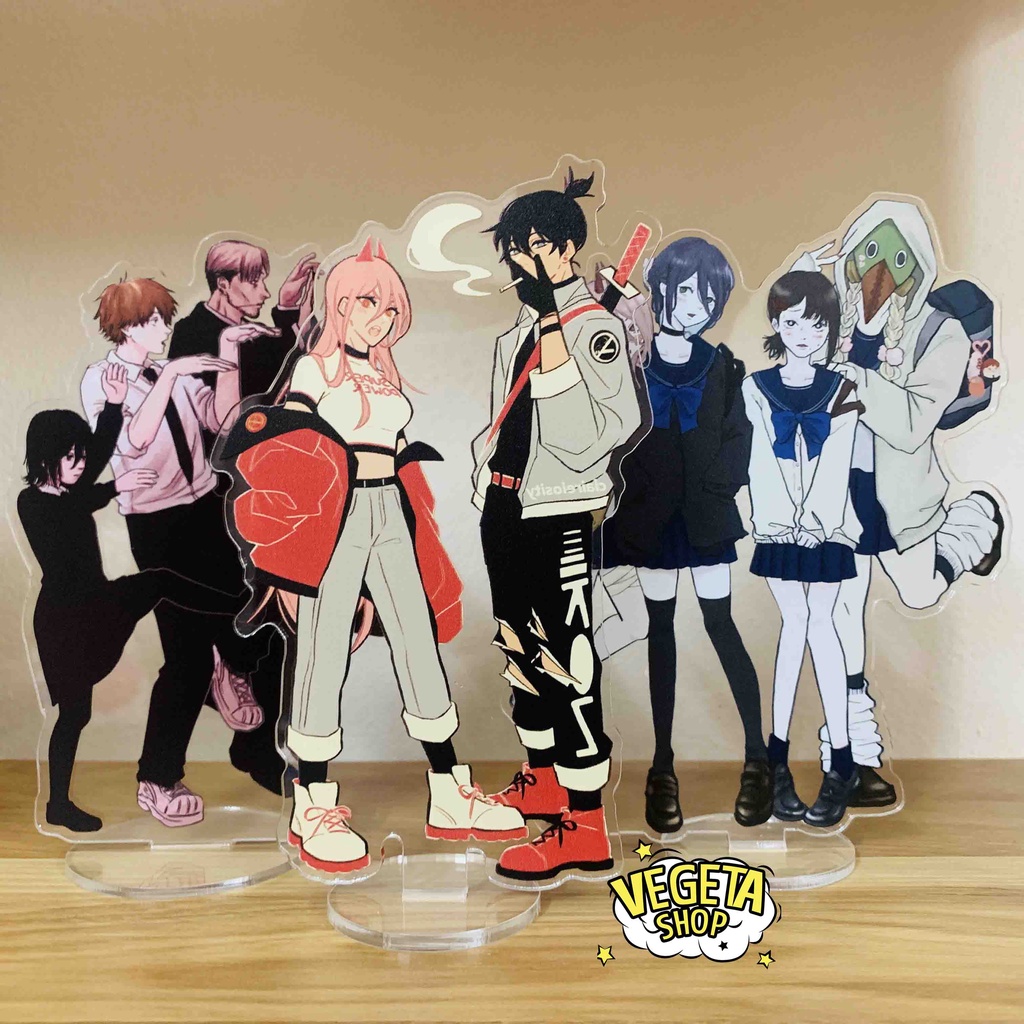 Mô Hình Tượng Standee Acrylic Mica 2 mặt - Chainsaw Man - Denji Pochita Power Aki Hayakawa Makima Reze Angel Himeno