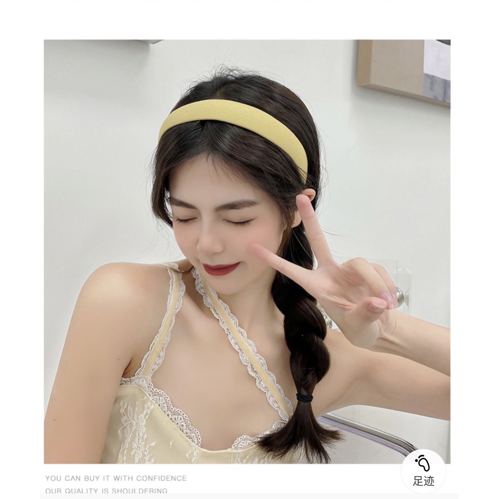 Băng đô bờm tóc bằng vải nhiều họa tiết phong cách Hàn Quốc BT4