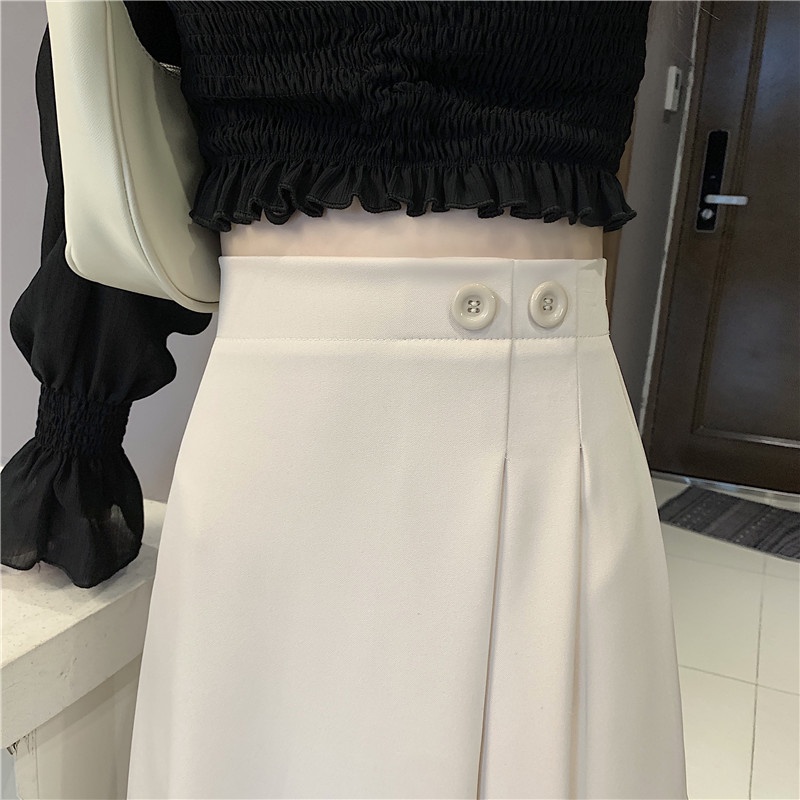 Chân Váy Chữ A Lưng Cao Thiết Kế Mới Thời Trang Mùa Xuân Dành Cho Nữ