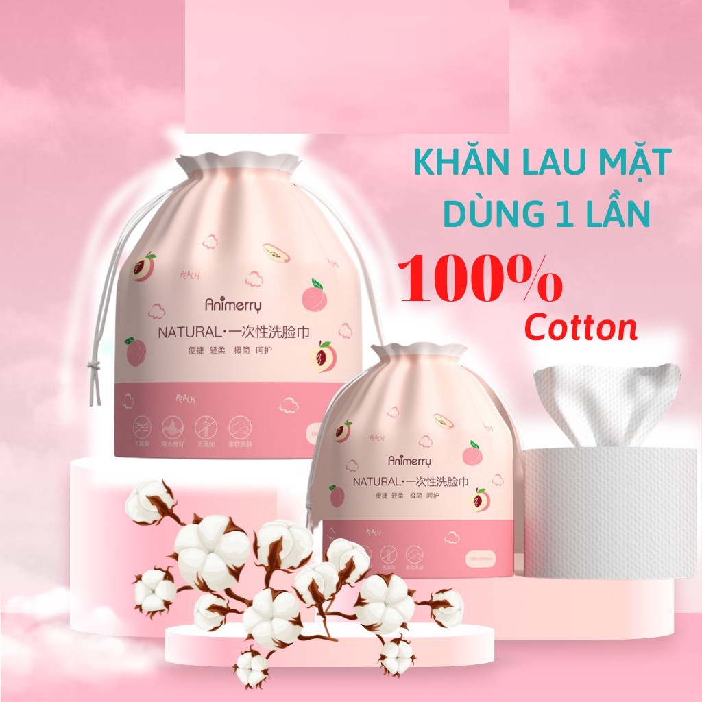 Khăn Giấy Lau Mặt Dùng 1 Lần Lau Khô, Lau Ướt, Tẩy Trang, Khăn Giấy Đa Năng Animerry Nội Địa Trung