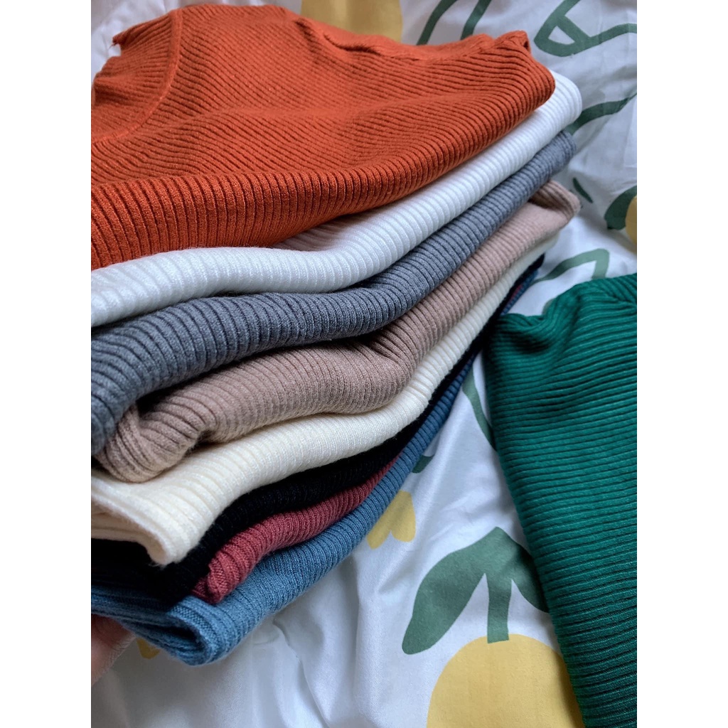 Áo Len Nữ Cổ 3 Phân Áo Len Tăm Ôm Dáng - Titifa Shop