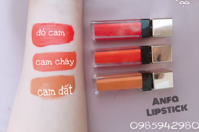 Son kem lì màu cam đất Anfa lipstick