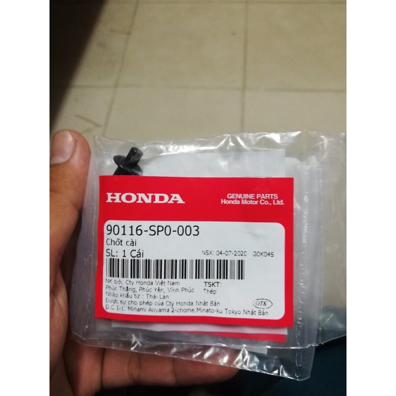 Chốt Cài - Vít Nhựa Bấm 6mm Chính Hãng Honda Nhập Thái