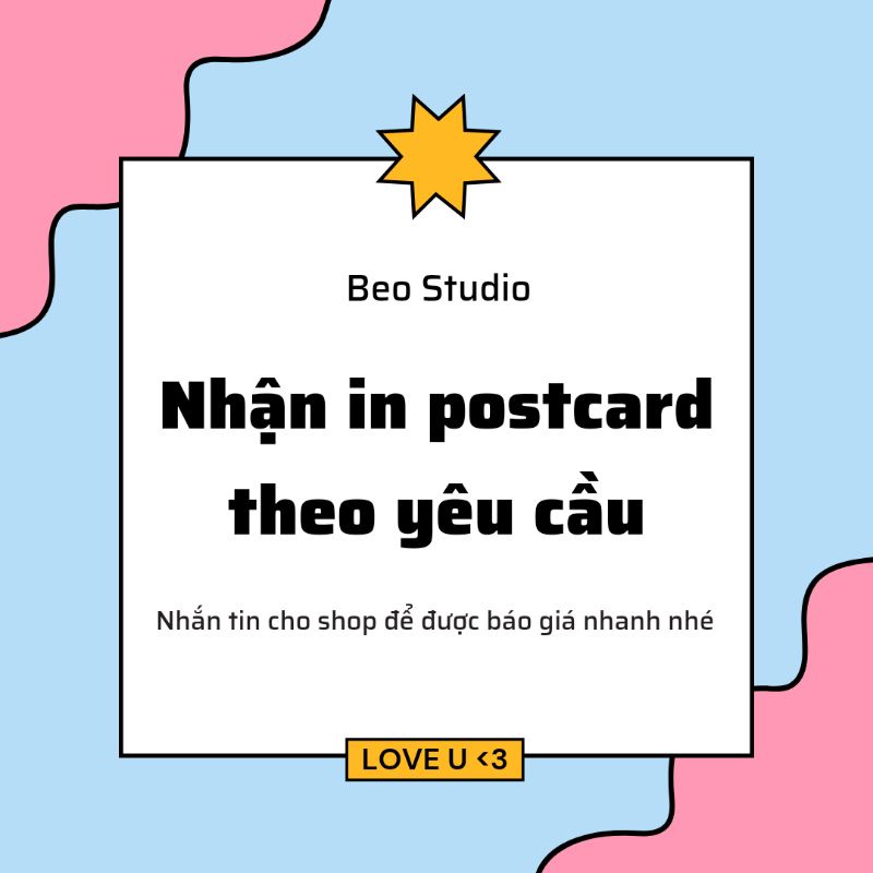 In Postcard Theo Yêu Cầu
