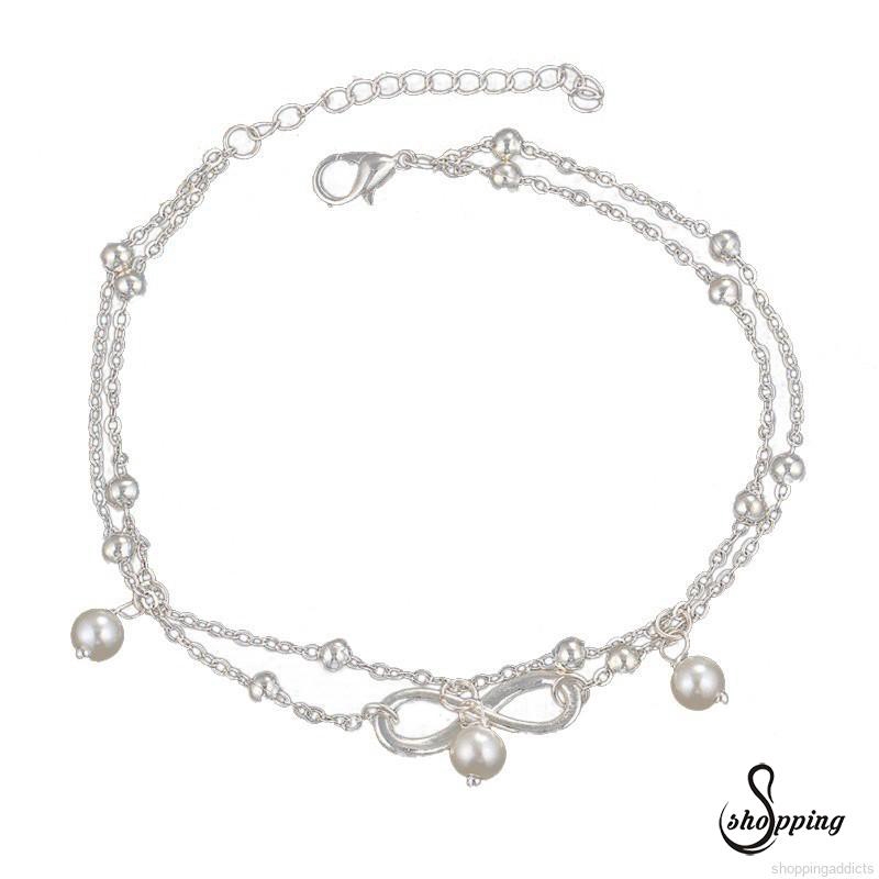 Lắc chân đính ngọc trai phong cách Bohemia cho nữ | BigBuy360 - bigbuy360.vn