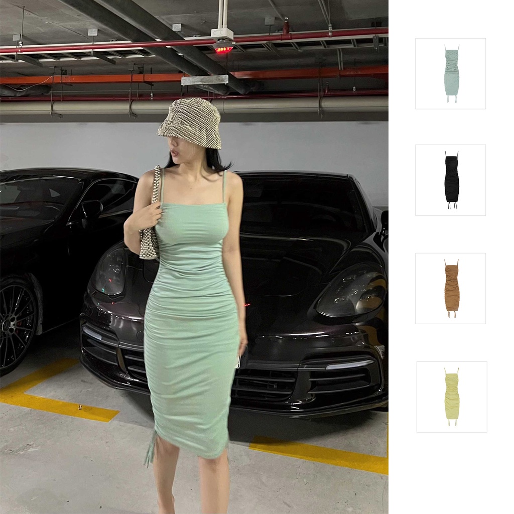 Đầm Nữ Bodycon Mini Strap , Chất Thun Dệt Kim Cao Cấp , WDN000072,SOMEHOW