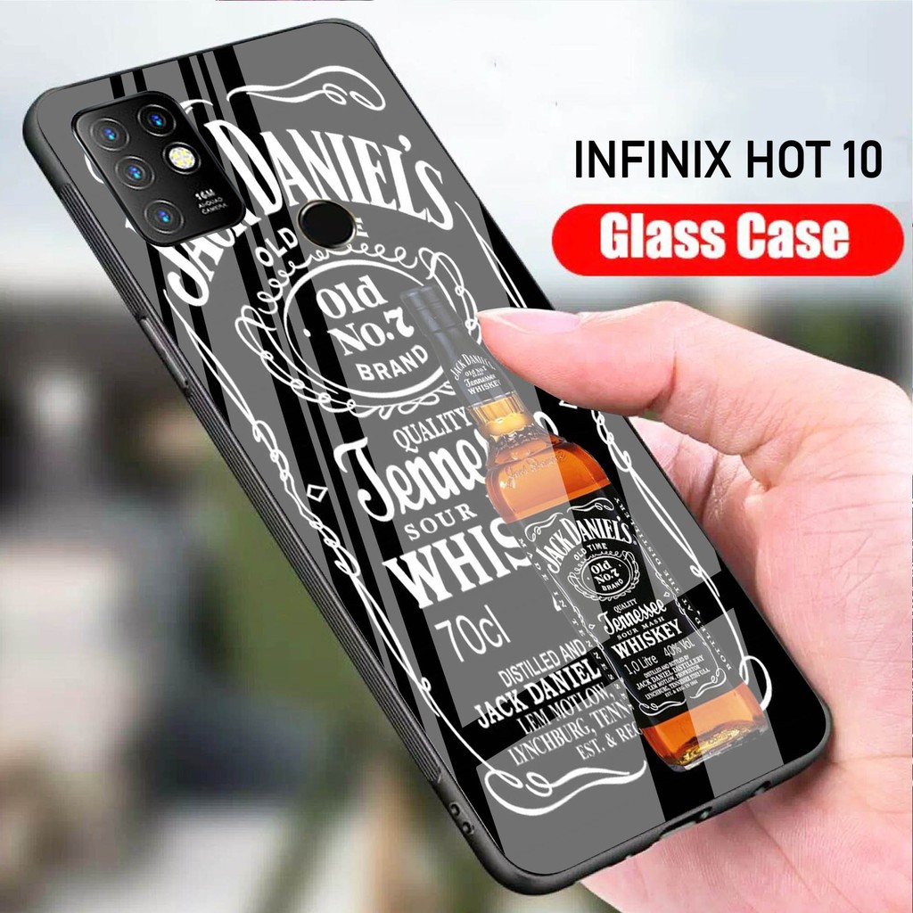Ốp Điện Thoại Mặt Kính Viền Mềm Cho Infinix Hot 10 (Hp) Infinix Hot 10 (S03)