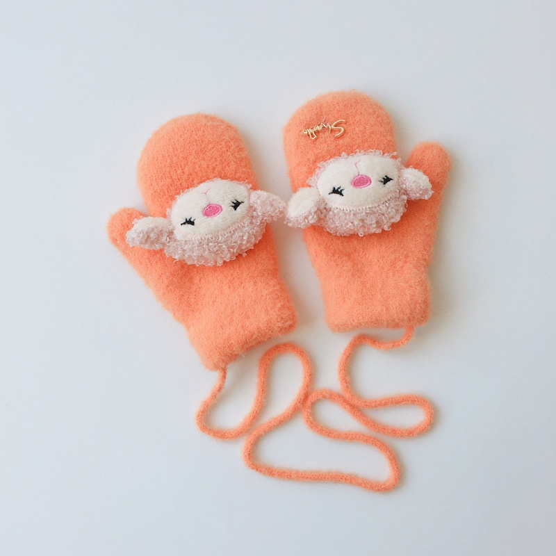 Găng tay len cho bé gái bé trai từ 1 đến 3 tuổi, găng tay trẻ em đính kèm gấu bông nhiều mẫu lựa chọn