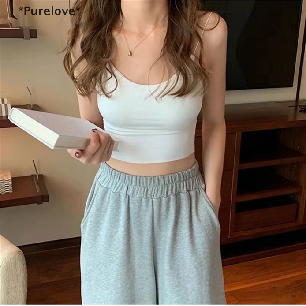 Áo Lót Lụa Màu Trơn Không Đường May Thời Trang Mùa Hè Cho Nữ