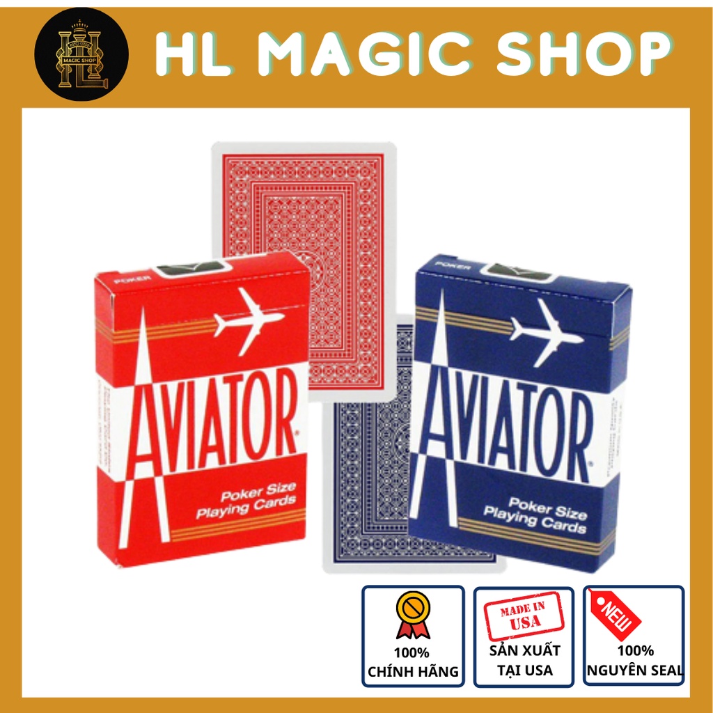 Bộ bài tây, bài ảo thuật Cards Aviator Poker size - Bài Mỹ - Bài Chính Hãng