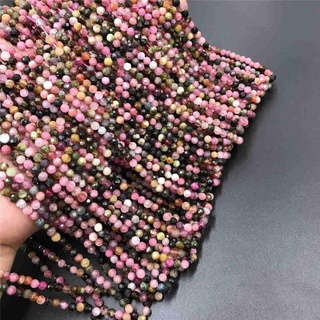 Hạt nhỏ 2 3 4mm đá tự nhiên micro mặt rời hạt cách ly tourmaline diy vòng cổ trang sức phần rời đá quý hạt