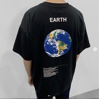 Áo thun nam nữ unisex trái đất tay lỡ form rộng