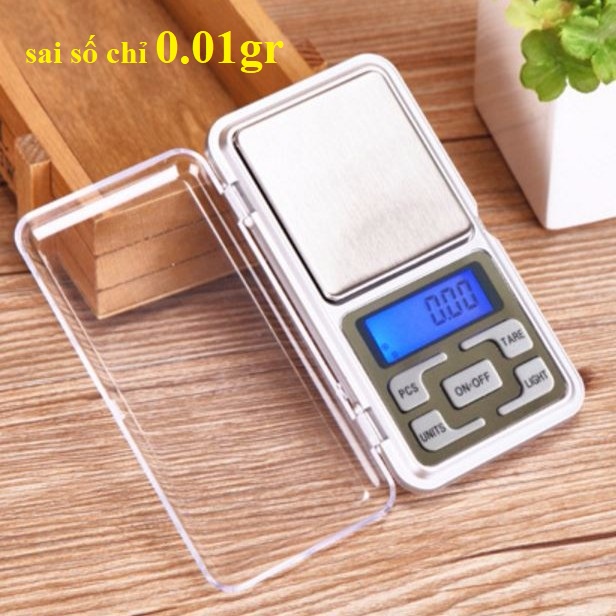 Cân tiểu ly điện tử mini ⭐️ CHÍNH XÁC CAO ⭐️ Cân điện tử mini bỏ túi độ chính xác cao 100g/0.01g + tặng kèm pin -dc4349