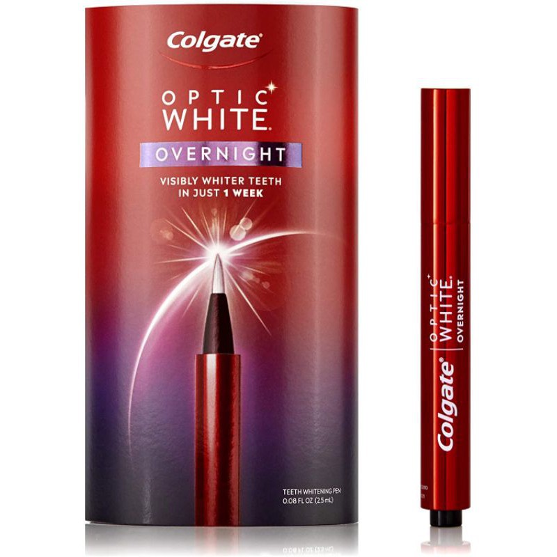 Bút làm trắng răng Colgate White Optic Overnight,Giúp tẩy trắng răng hiệu quả, dễ sử dụng