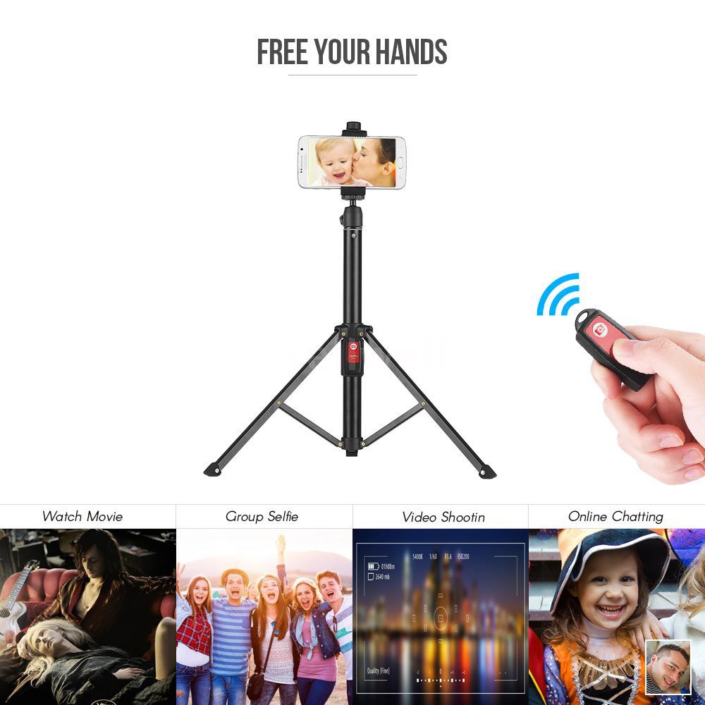 55inch Flexible Tripod Selfie Stick Support Stand with  Remote for iPhone X 8 7 6 plus for Samsung Galaxy Note 8/S8 for