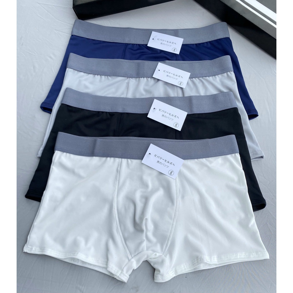 Combo 4 Quần Lót Nam Boxer Cao Cấp thun lạnh đẹp thoáng mát,co dãn 4 chiều full size đến 88kg