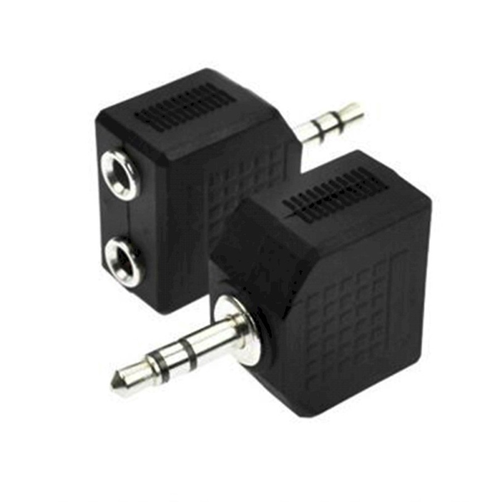 Đầu chia jack loa chuẩn 3.5 từ 1 ra 2 - Chia loa 1 ra 2 - Đầu chia audio