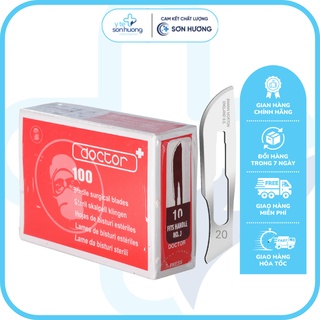LƯỠI DAO MỔ DOCTOR SỐ 20 (Lưỡi thẳng, bản nhỏ, đầu mũi bầu ngắn)