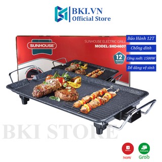 Bếp Nướng Điện Không Khói Sunhouse, Hàng Chính Hãng Sunhouse Công Suất 1600W, Bảo Hành 12 Tháng