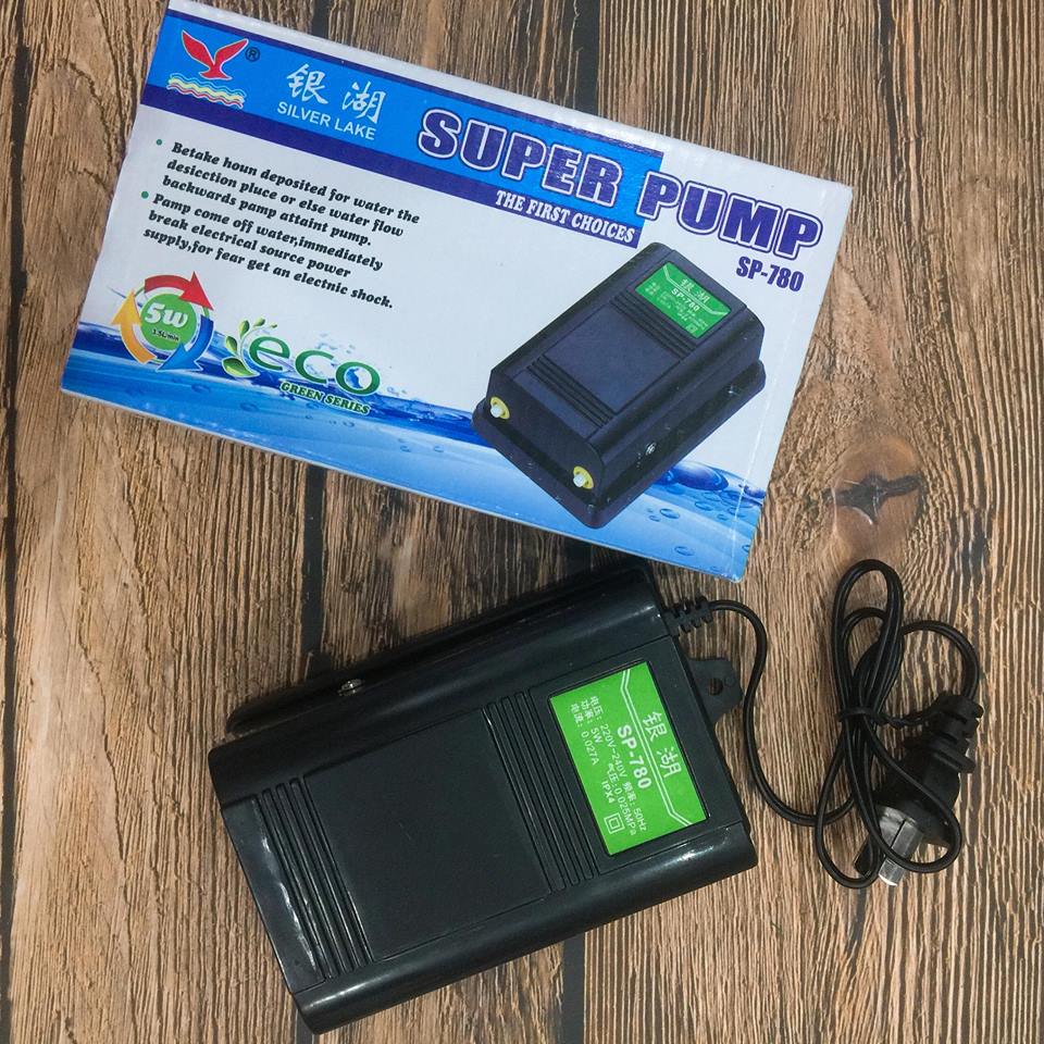 Máy sủi Oxi 1 vòi 2 Vòi Super Pump, tặng dây và quả sủi