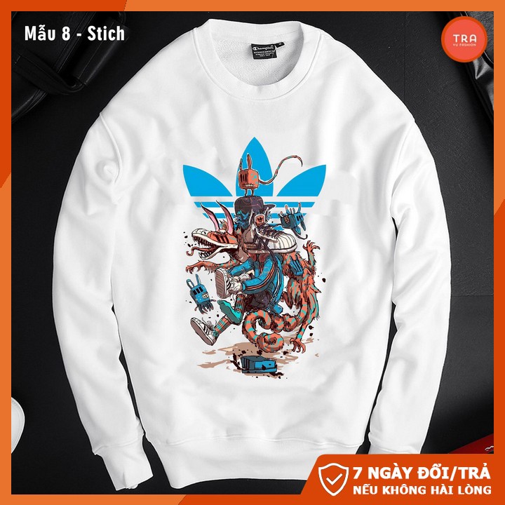 BST Áo Swerter nam Trắng in 3D KTS chất nỉ poly Thái đẹp dày mịn bền đẹp SW318 | BigBuy360 - bigbuy360.vn