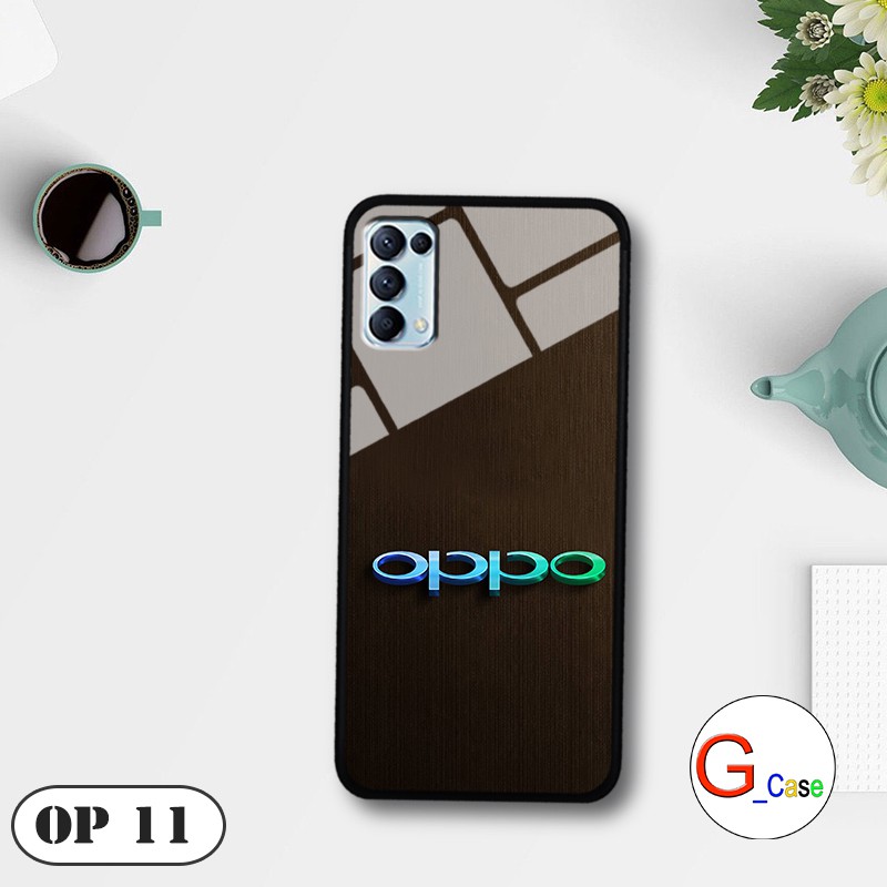 Ốp lưng Oppo Reno5-lưng kính in logo hãng điện thoại