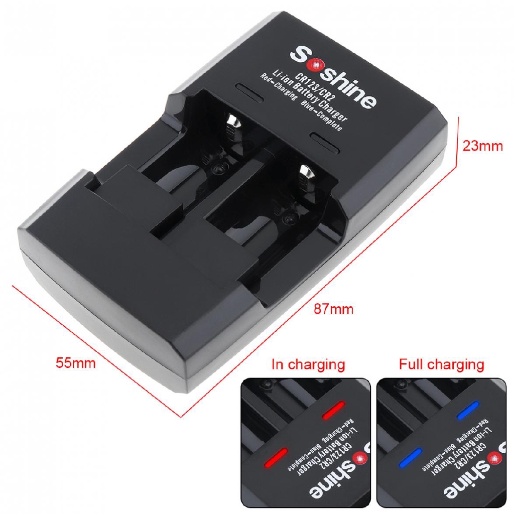 2 Slots Li-ion RCR123 / RCR2 Rapid Battery Smart Charger