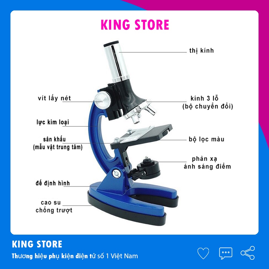 Kính hiển vi sinh học 100x -1200x phóng đại cao dành cho học sinh - kính hiển vi quang học cho trẻ em