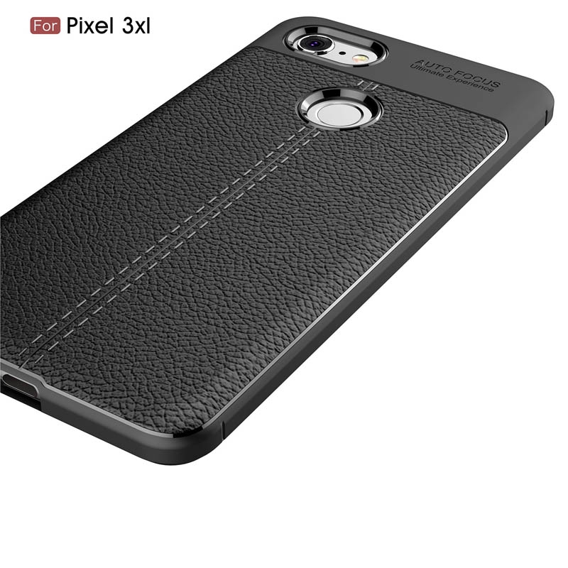 Lekaari Ốp lưng bọc da sần trơn màu cho điện thoại Google Pixel 4XL 4 3XL 3A XL 2XL 3 2