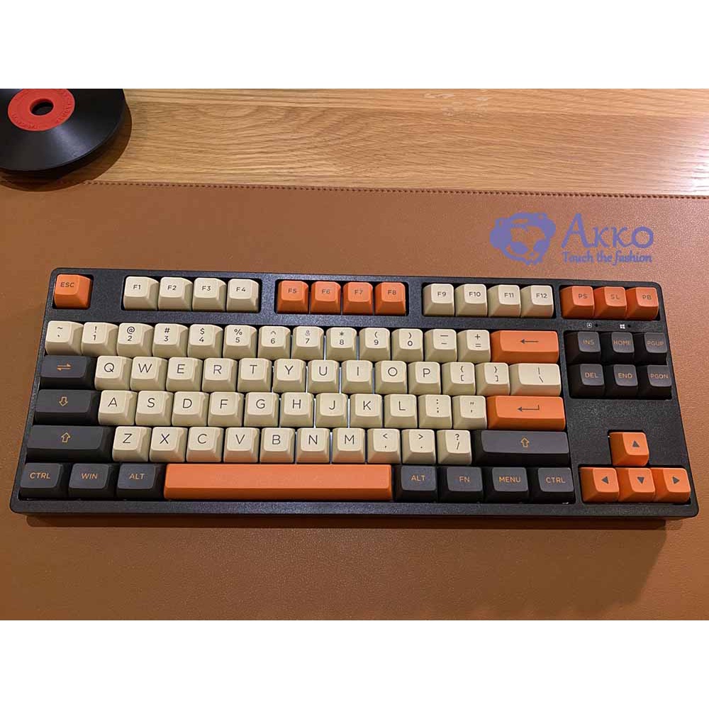 AKKO Keycap set – Carbon Retro (PBT DoubleShot/ASA profile/158 nút)