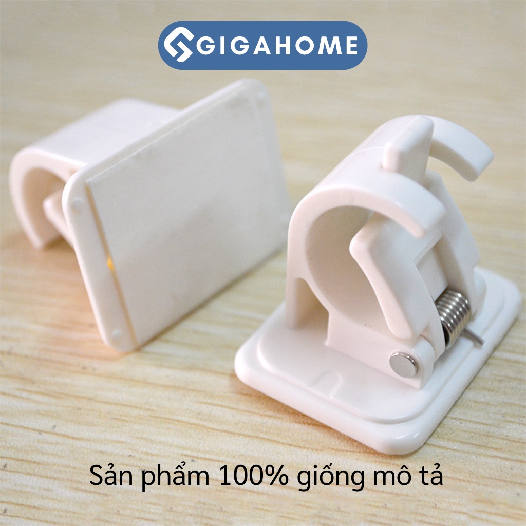 Bộ 2 Móc Dán Tường Giữ Thanh Treo Rèm Đa Năng GIGAHOME Chịu Lực 2-3.5kg 9480