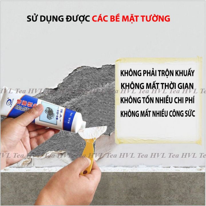 Keo vá tường chống thấm LBK, trám trét vết nứt khe hở tường, 250g, HVL TEA