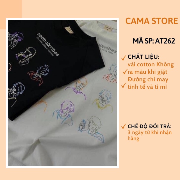 [Mã 44FASHIONSALE1 giảm 10K đơn 50K] Áo thun unisex nam nữ tay lỡ form rộng in hình chữ CaMa Store M262