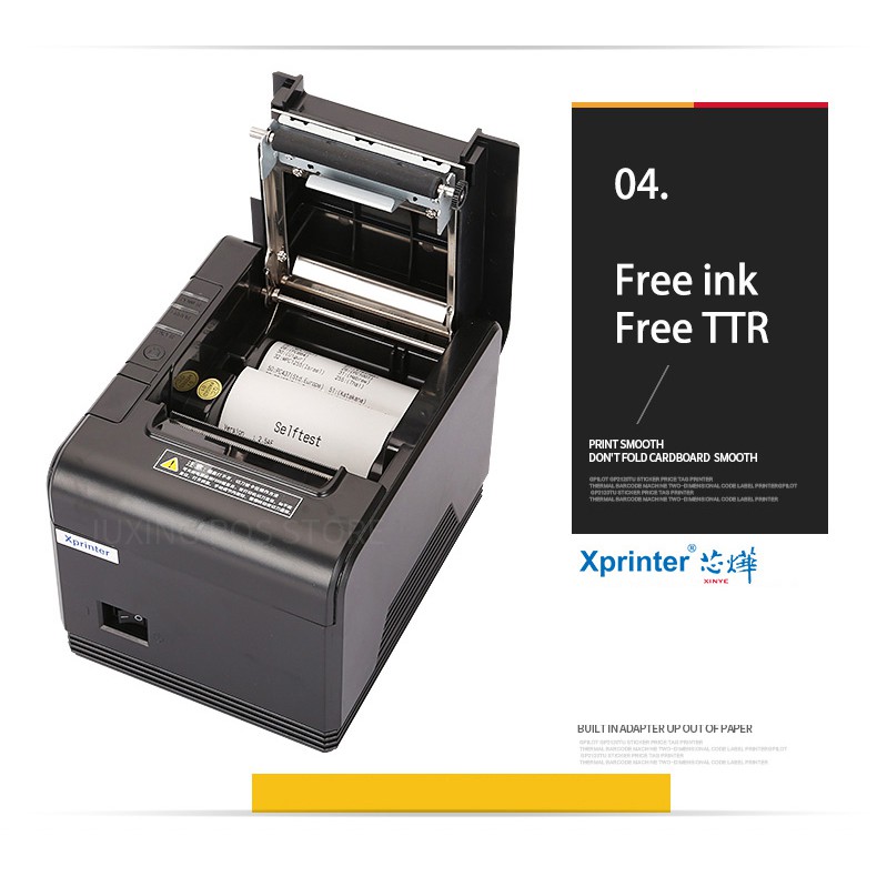 [Mã 152ELSALE hoàn 7% đơn 300K] Máy In Hóa Đơn Bằng Nhiệt Xprinter XP-Q200 Tặng Kèm 01 Cuộn Giấy In