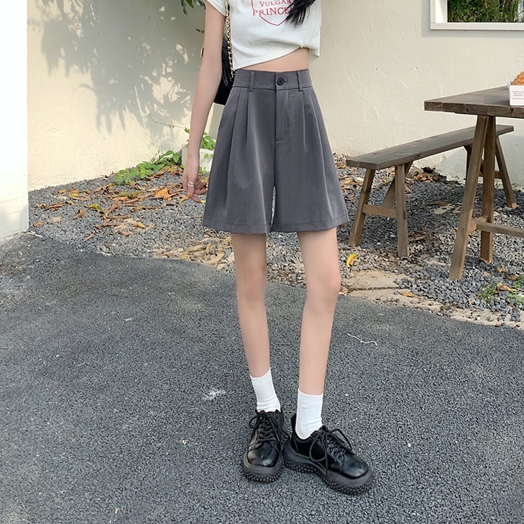 Quần Short Nữ Lưng Cao Ống Rộng Thời Trang Hàn Quốc
