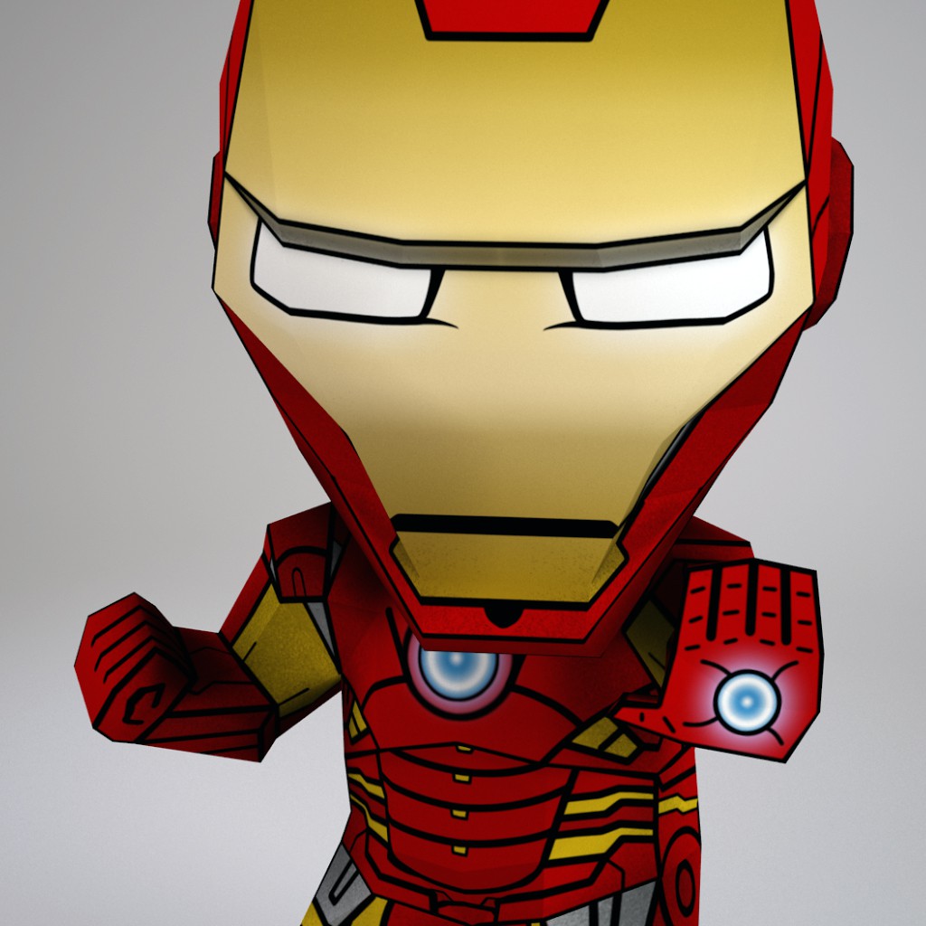 Mô hình giấy Marvel Avengers Chibi Iron Man