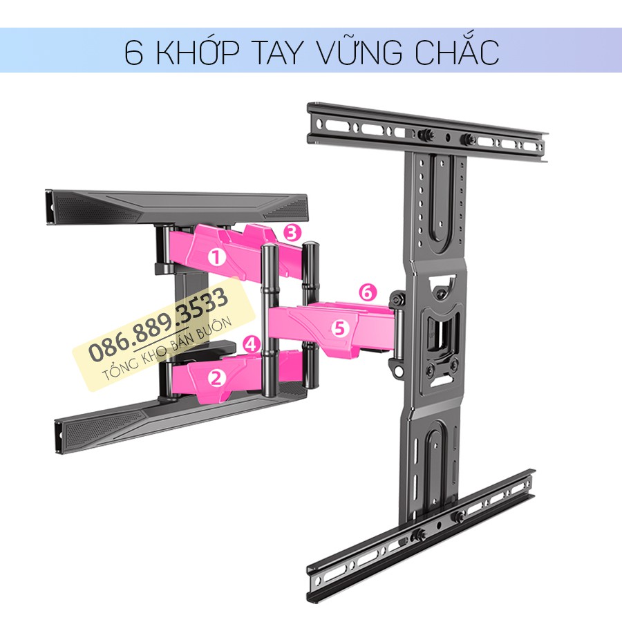 Giá Treo Tivi Xoay Đa Năng NB P6 45  - 75 Inch - Khung Treo Tivi Xoay Góc - Kéo Đẩy Dễ Dàng