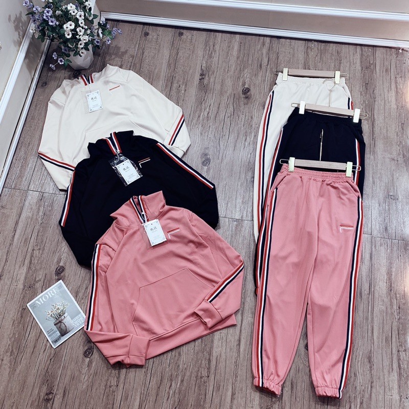 Set Áo mũ chạy Sọc cá tính